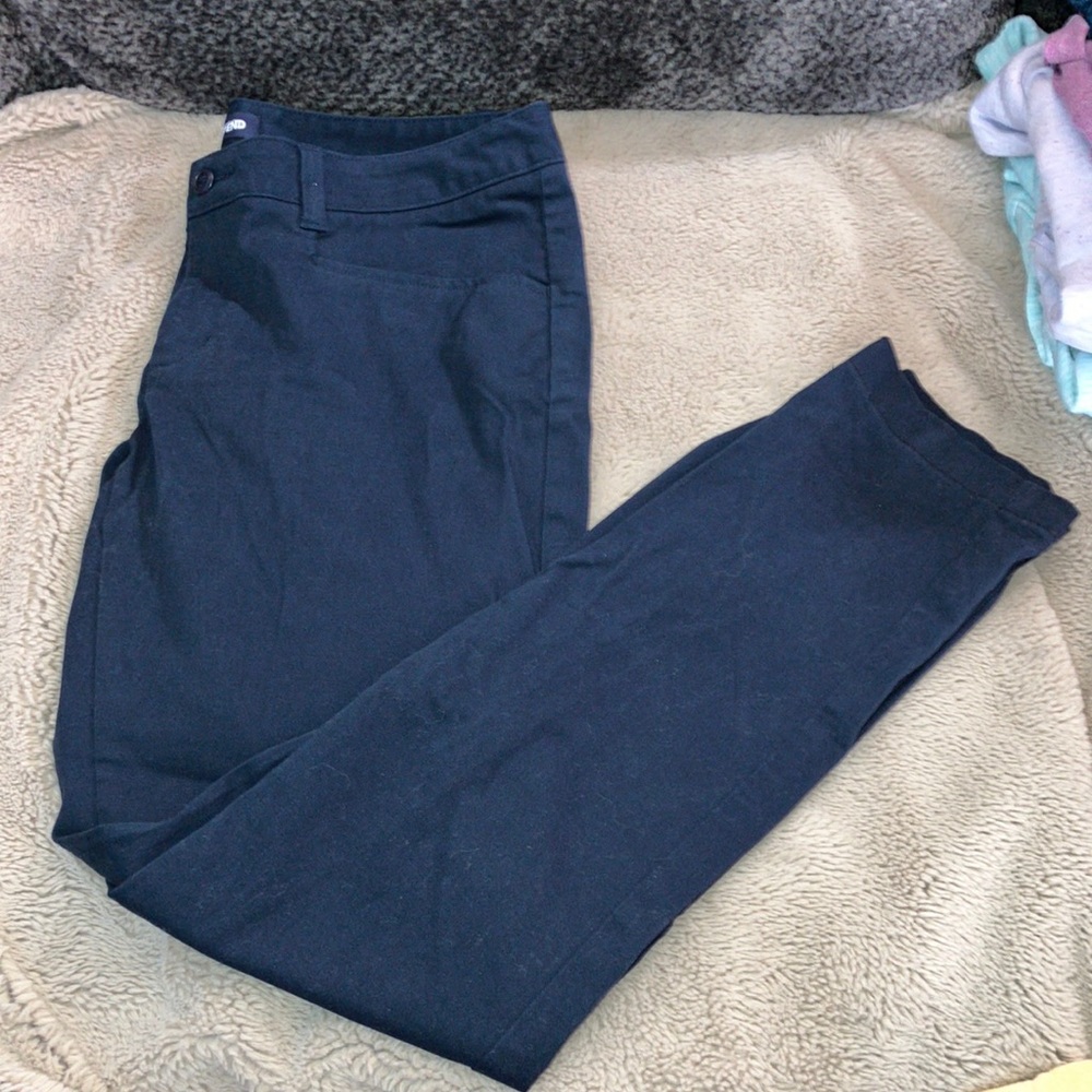 Lands End Mid Rise Chinos, Size 8